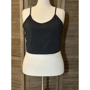 Black Plus-Size Cropped Tank Top
